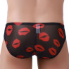 MenSexyWear Slip sexy Kiss Lips Noir
